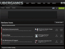 Tablet Screenshot of forums.ubergames.net